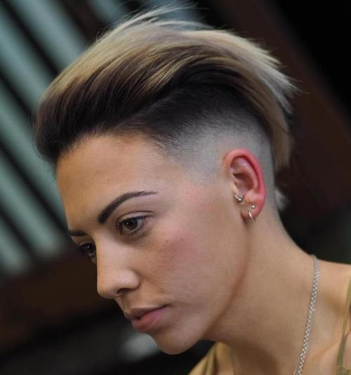 Half Shaved Girl Hairstyle
 20 Cute Shaved Hairstyles for Women