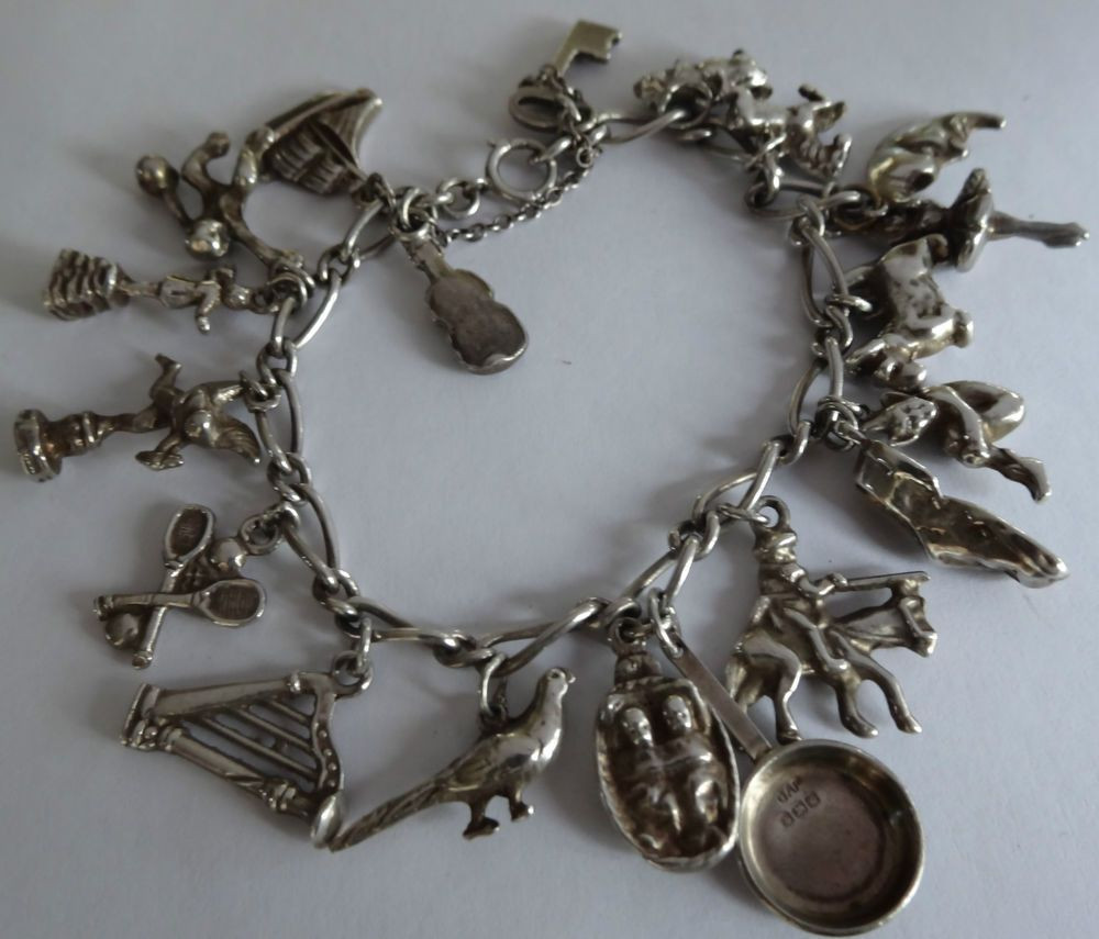 Hallmark Bracelet Charms
 Vintage hallmark english sterling silver charm bracelet