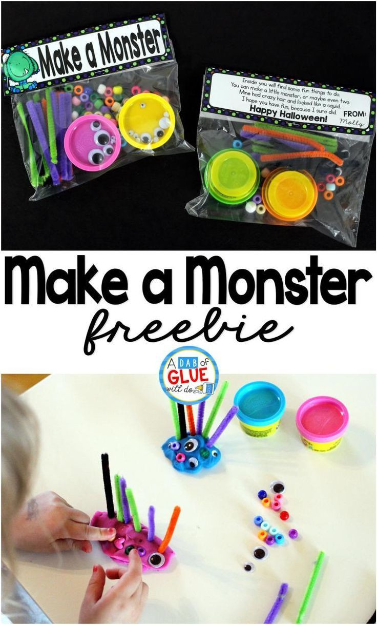 Halloween Class Party Ideas Kindergarten
 Make a Monster Teaching Preschool