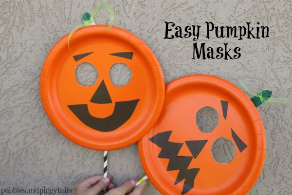 Halloween Class Party Ideas Kindergarten
 Easy Paper Plate Pumpkin Mask Holiday Crafts