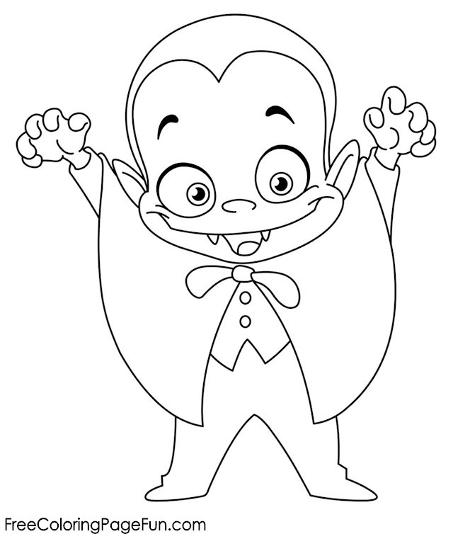 Halloween Coloring Pages For Boys
 Free Halloween Coloring Pages Halloween Boy Dracula