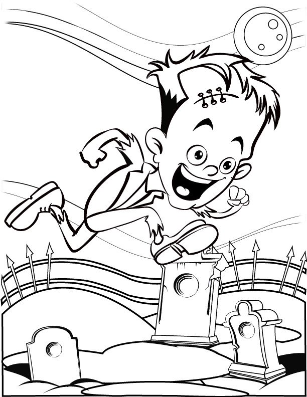 Halloween Coloring Pages For Boys
 Halloween coloring pages Happy Frankenstein