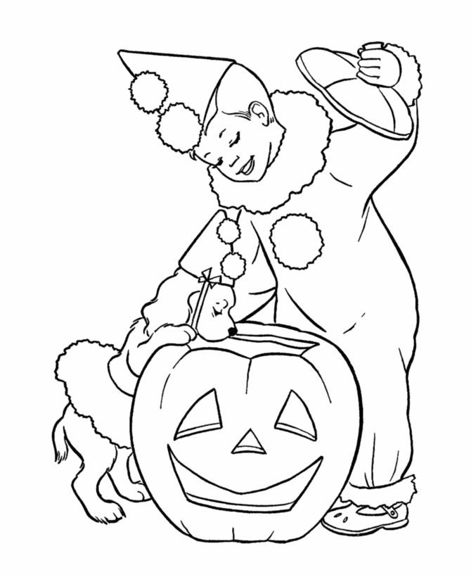 Halloween Coloring Pages For Boys
 Clown Boy Halloween Costume Halloween Costume Coloring