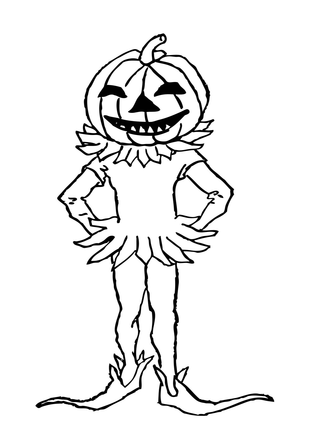 Halloween Coloring Pages For Boys
 Halloween Pumpkin Man Coloring Pages Sketch Coloring Page