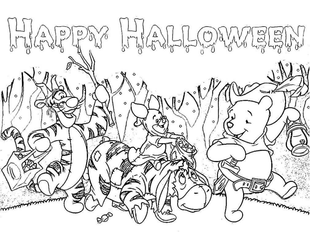 Halloween Coloring Sheets For Kids
 Fichas de Inglés para niños Happy Halloween