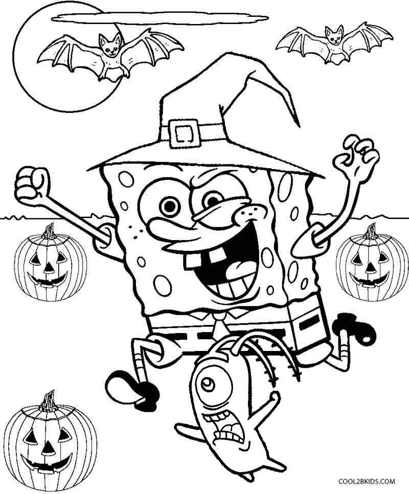 Halloween Coloring Sheets For Kids
 Printable Spongebob Coloring Pages For Kids