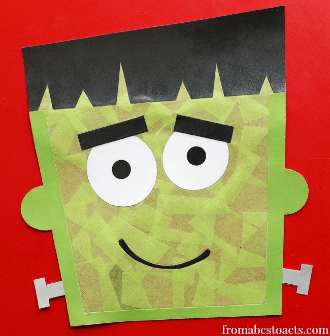 Halloween Craft Ideas Preschoolers
 Frankenstein Sun Catcher Craft for Kids