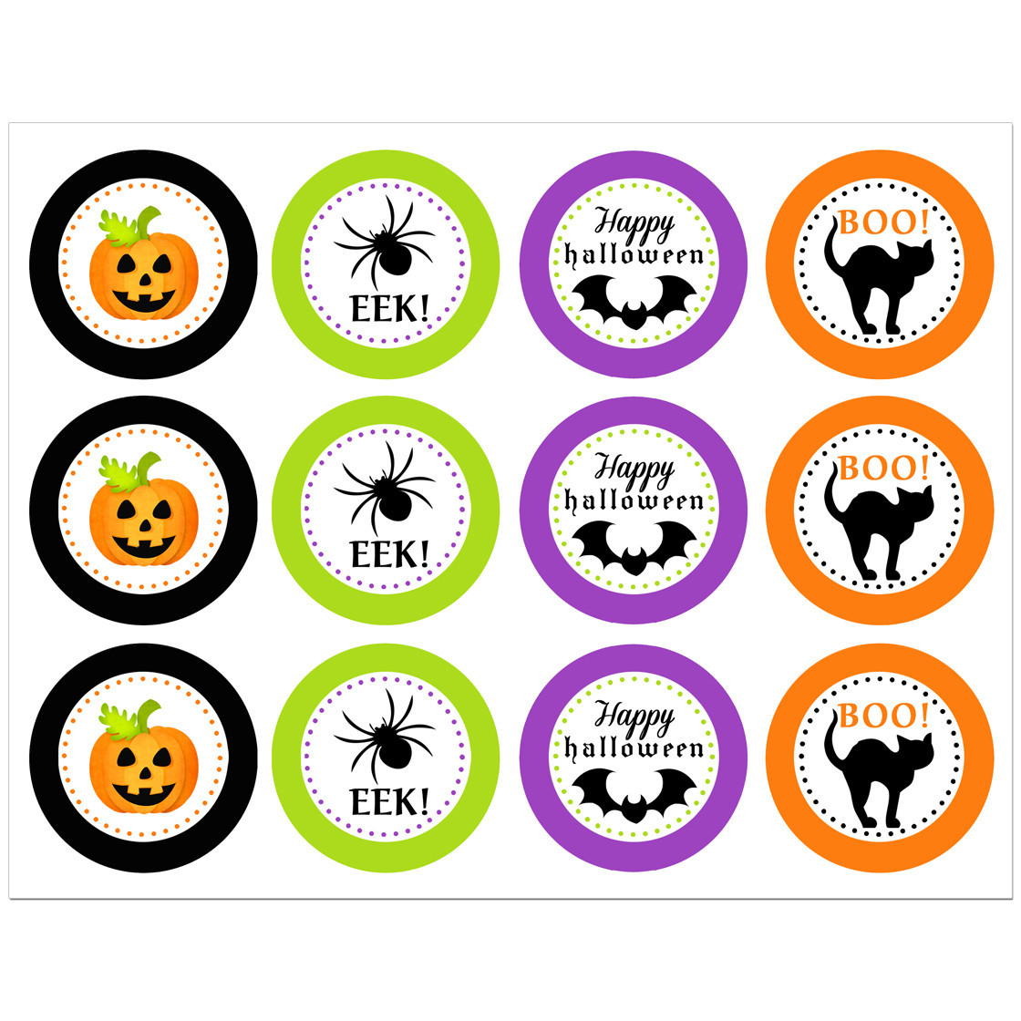 Halloween Cupcakes Toppers
 Halloween Party Cupcake Toppers by That Party Chick Stripe
