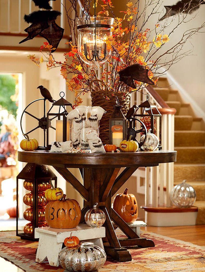 Halloween Decoration Ideas For Party
 Decorate the entryway with pumpkins ghouls and goblins