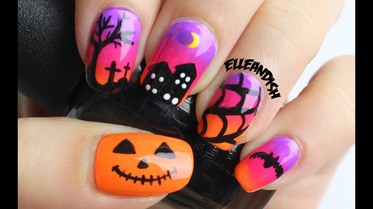 Halloween Nail Colors
 Halloween Nails Spooky Sunset