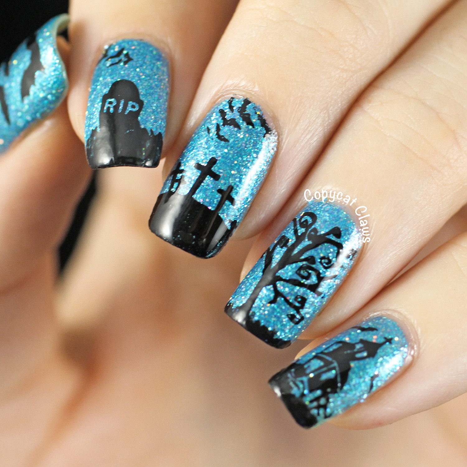 Halloween Nail Ideas
 Copycat Claws Sunday Stamping Halloween Nails