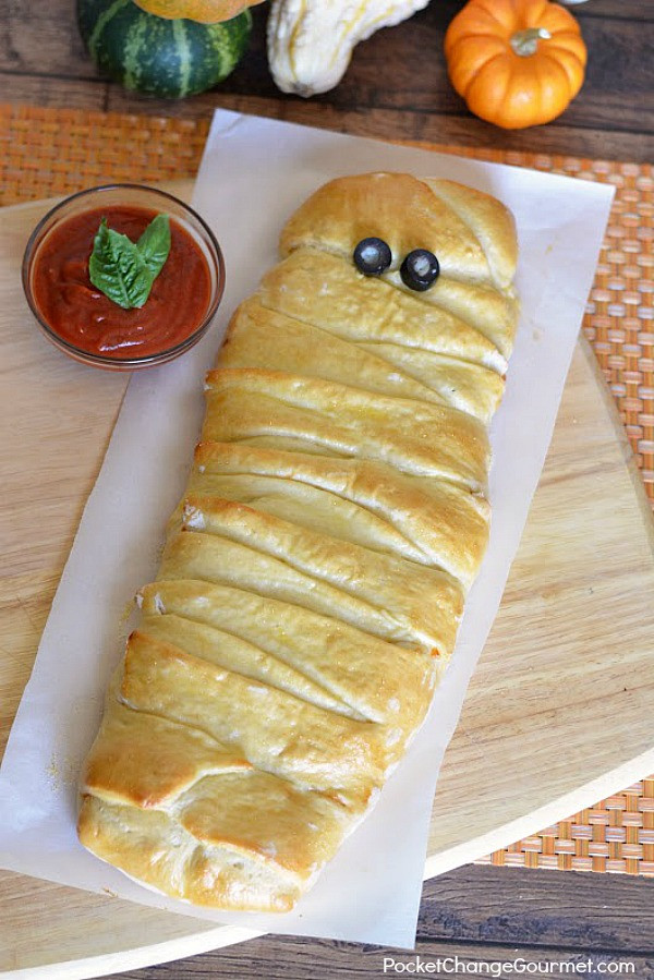 Halloween Office Party Food Ideas
 Halloween Party Food Mummy Calzone