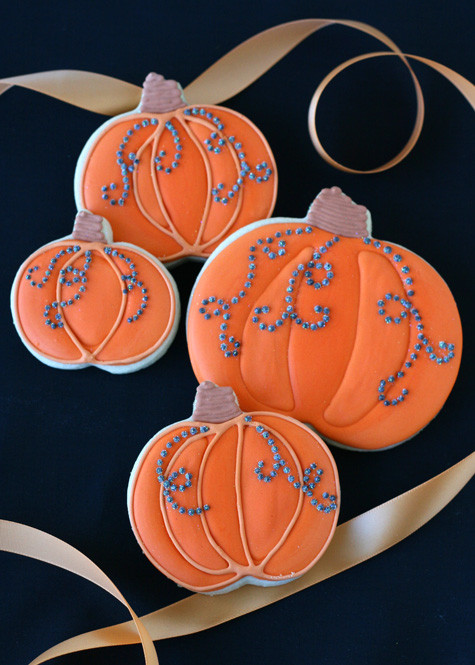 Halloween Pumpkin Cookies
 Jeweled Pumpkin Cookies – Glorious Treats