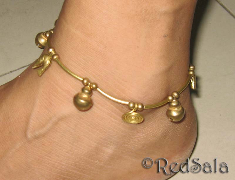 Handmade Anklet
 Handmade Charm ANKLET Ankle Bracelet Fish Bells Spiral
