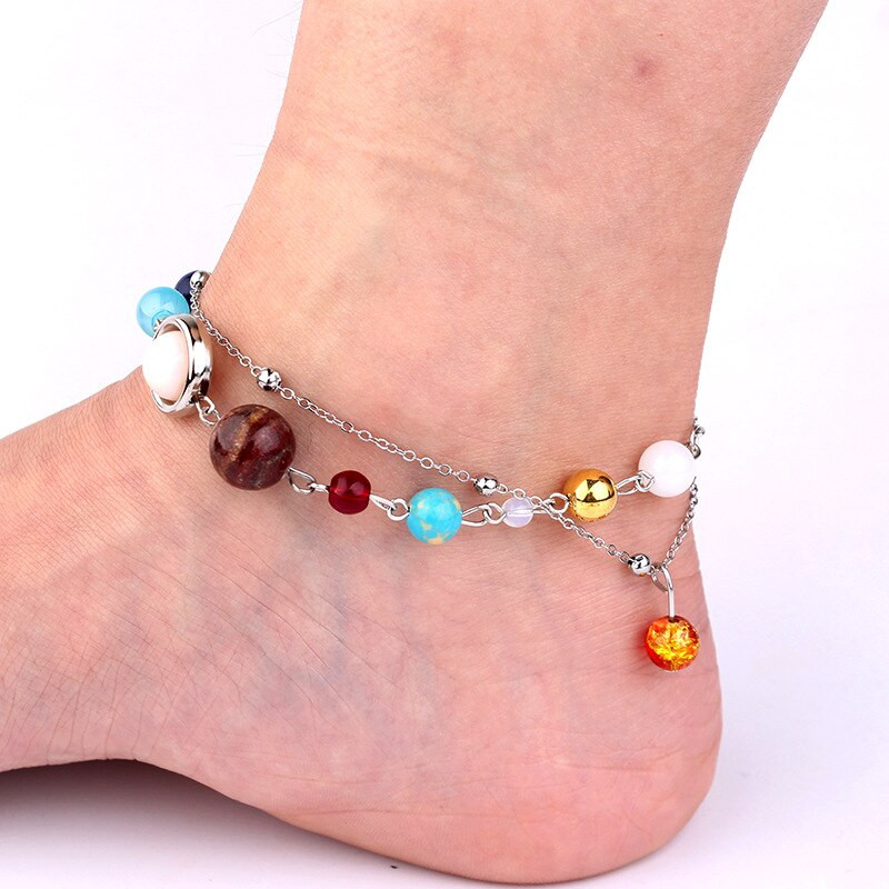 Handmade Anklet
 Vintage Design 2 Layers Ball Beads Anklets For Women