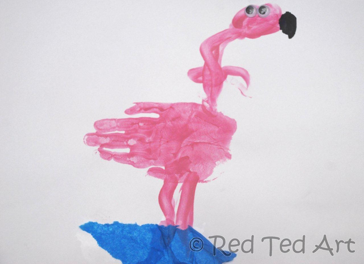 Handprint Crafts For Preschoolers
 We Love Being Moms Letter F Flamingo