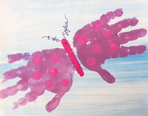 Handprint Crafts For Preschoolers
 Butterfly Handprints Children s DIY Craft11inx14in