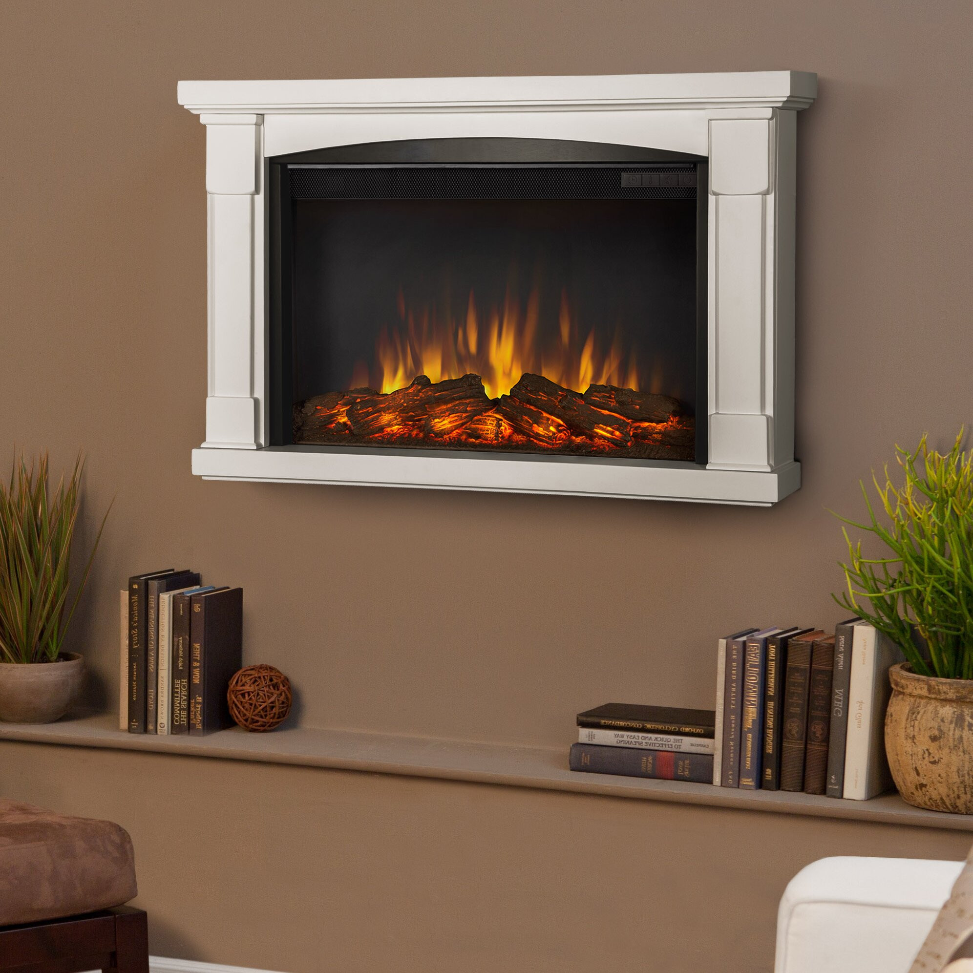 Hanging Electric Fireplace
 Slim Brighton Wall Mounted Electric Fireplace