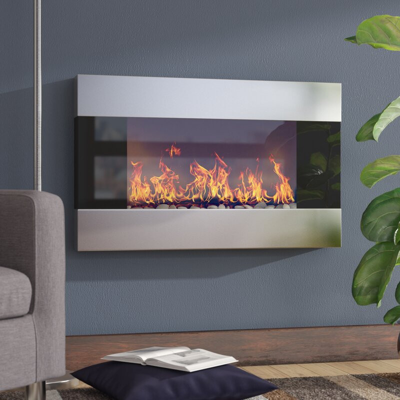 Hanging Electric Fireplace
 Wade Logan Clairevale Wall Mounted Electric Fireplace