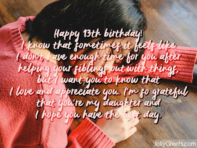 Happy 13Th Birthday Quotes
 13th Birthday Wishes for Daughter