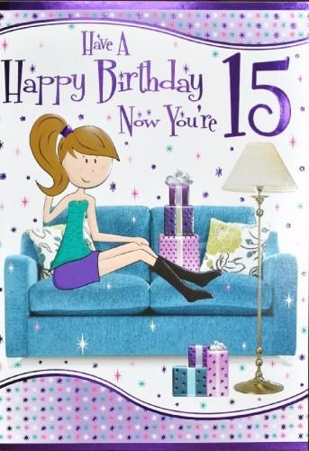 Happy 15Th Birthday Quotes
 15th birthday card 16 large 343×500