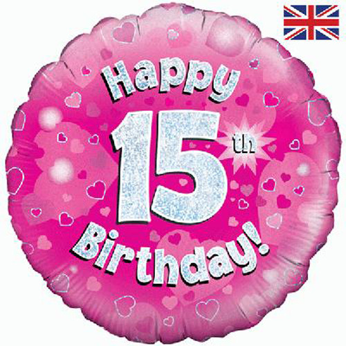 Happy 15Th Birthday Quotes
 18 inch Happy 15th Birthday Pink Foil Balloon