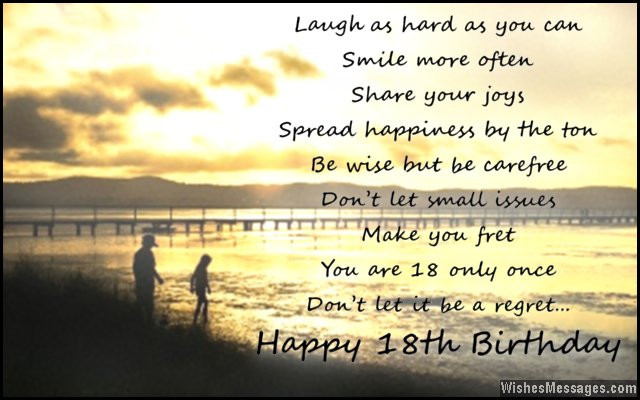 Happy 18th Birthday Wishes To My Son
 18th Birthday Wishes for Son or Daughter Messages from