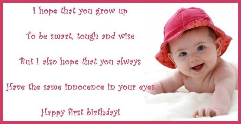 Happy 1St Month Baby Quotes
 First Birthday Wishes Poems and Messages for a Birthday