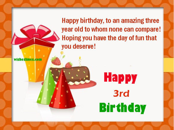 Happy 3rd Birthday Wishes
 3rd Birthday Wishes Birthday Quotes Messages Three Year