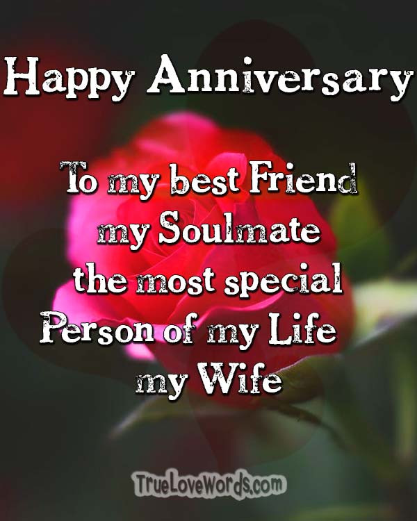 Happy Anniversary To My Wife Quotes
 Romantic Wedding Anniversary Wishes for Wife True Love Words