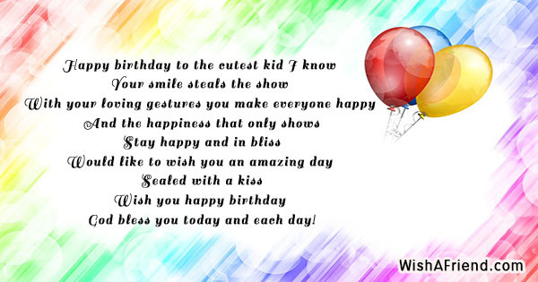 Happy Bday Quotes For Kids
 Kids Birthday Quotes
