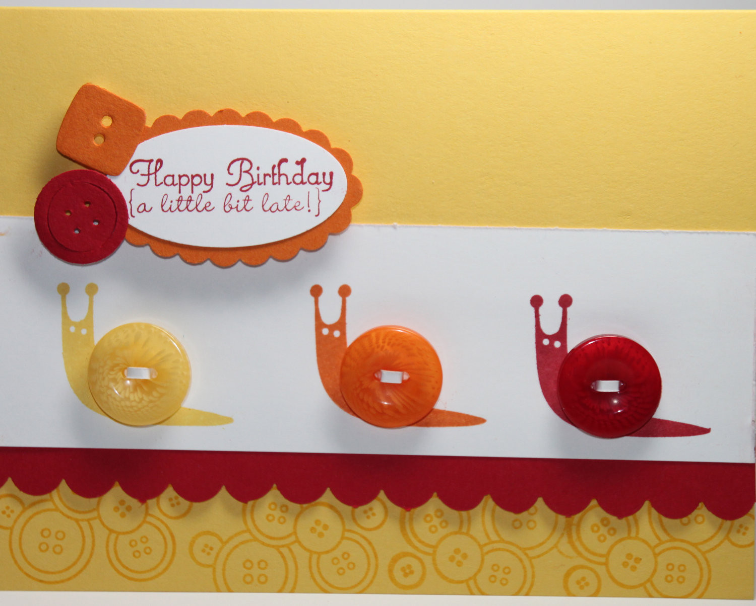 Happy Belated Birthday Cards
 Happy Belated Birthday Snail Stampin Up Handmade Card