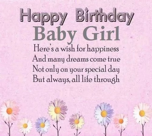 Happy Birthday Baby Girl Quotes
 Happy Birthday Quotes for Baby Girl