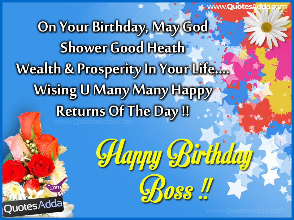Happy Birthday Boss Quotes
 Happy Birthday Boss Quotes From Us QuotesGram