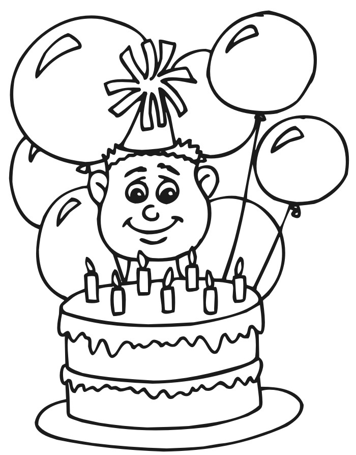 Happy Birthday Coloring Pages For Boys
 happy birthday cards coloring pages