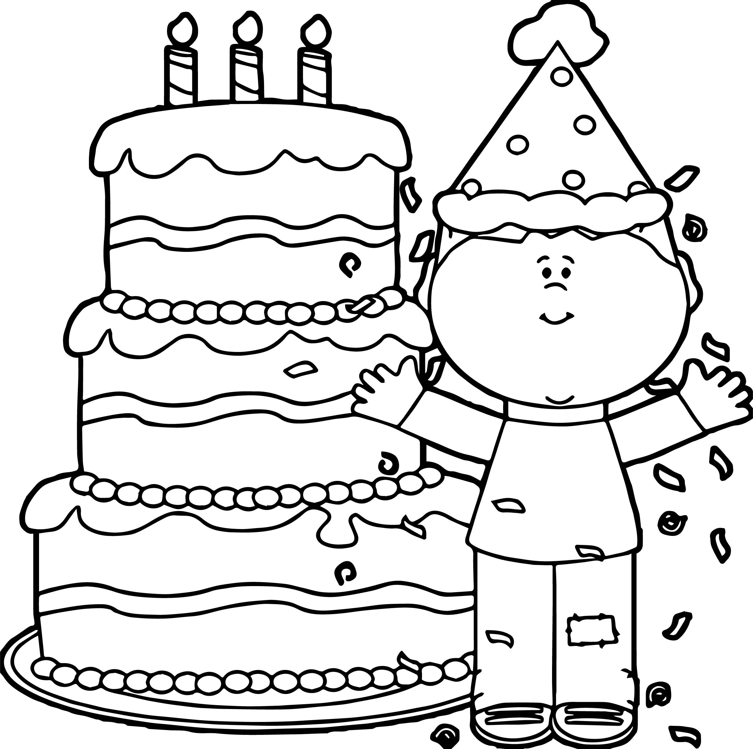 Happy Birthday Coloring Pages For Boys
 Boy Happy Birthday Coloring Page