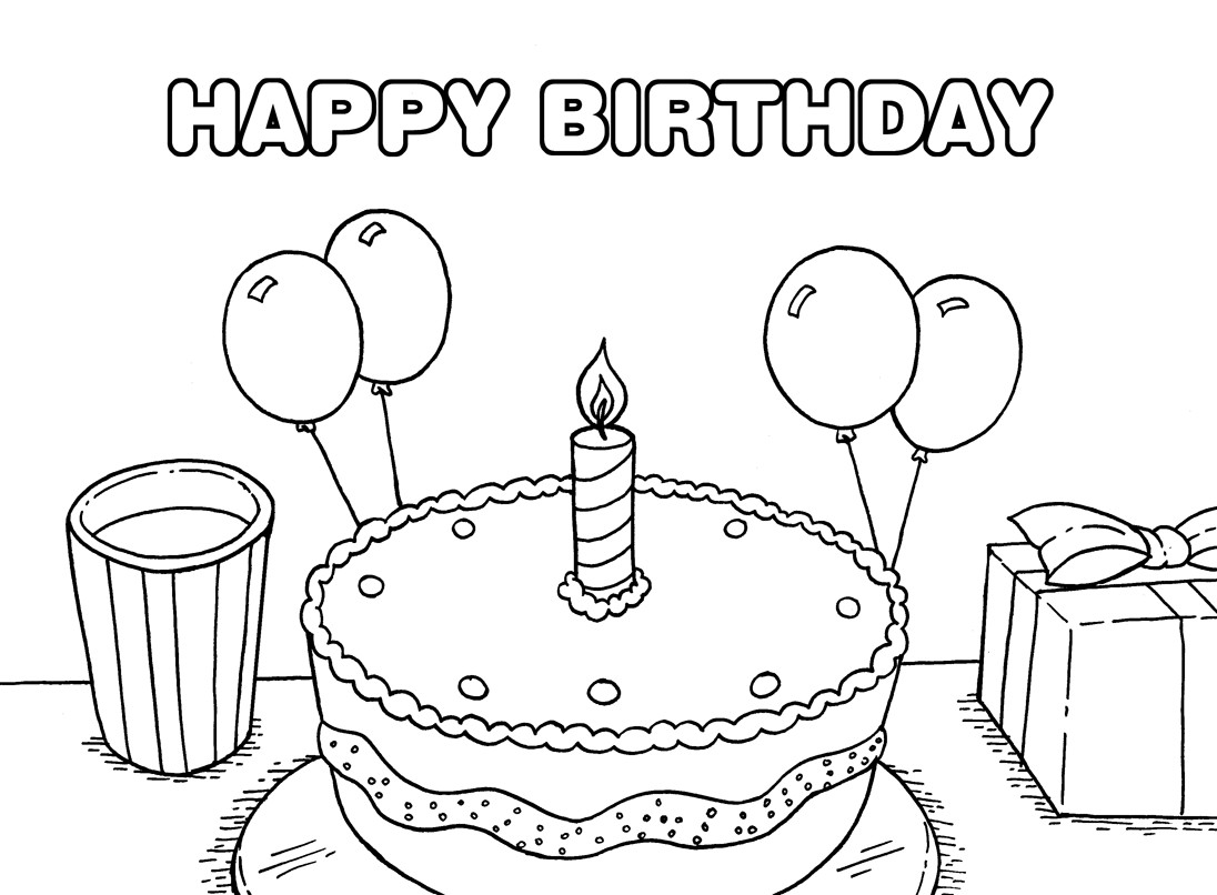 Happy Birthday Coloring Pages For Boys
 Coloring Pages Birthday Card For Boy Coloring Home