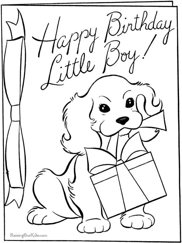 Happy Birthday Coloring Pages For Boys
 Free Printable Happy Birthday Coloring Pages For Kids