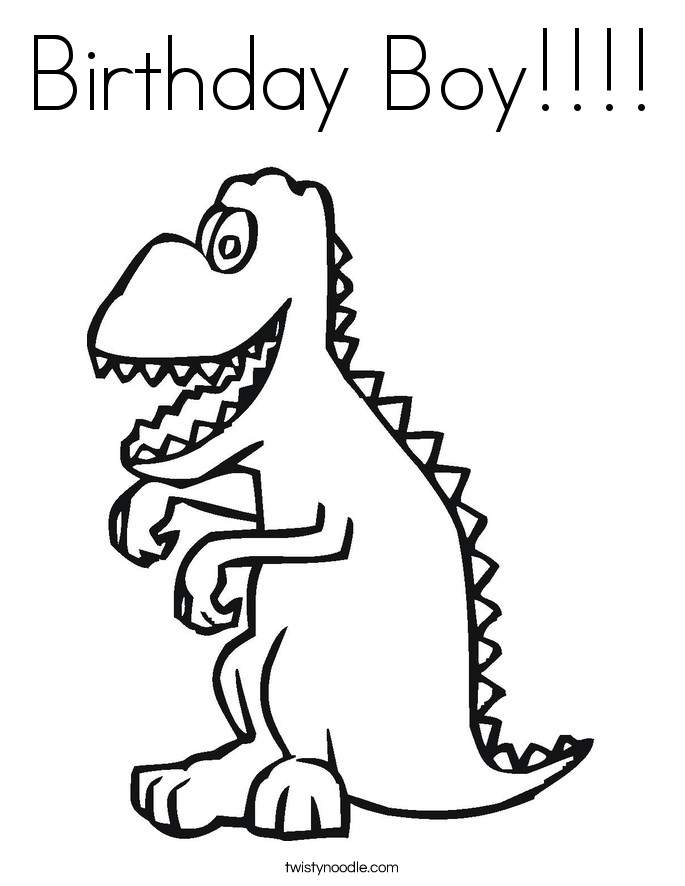 Happy Birthday Coloring Pages For Boys
 Birthday Boy Coloring Page Twisty Noodle