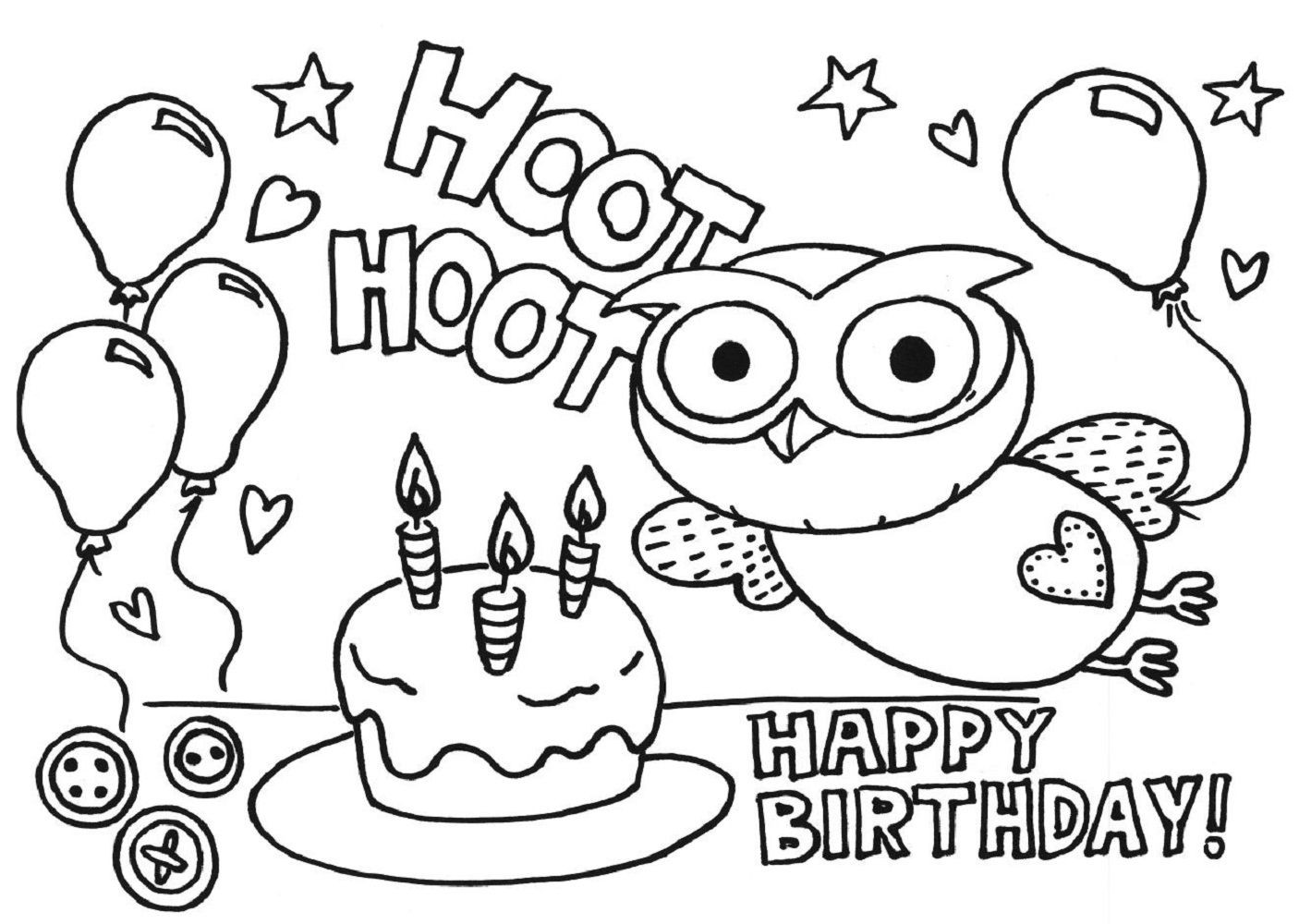 Happy Birthday Coloring Pages For Boys
 Happy Birthday Color Pages Kiddo Shelter