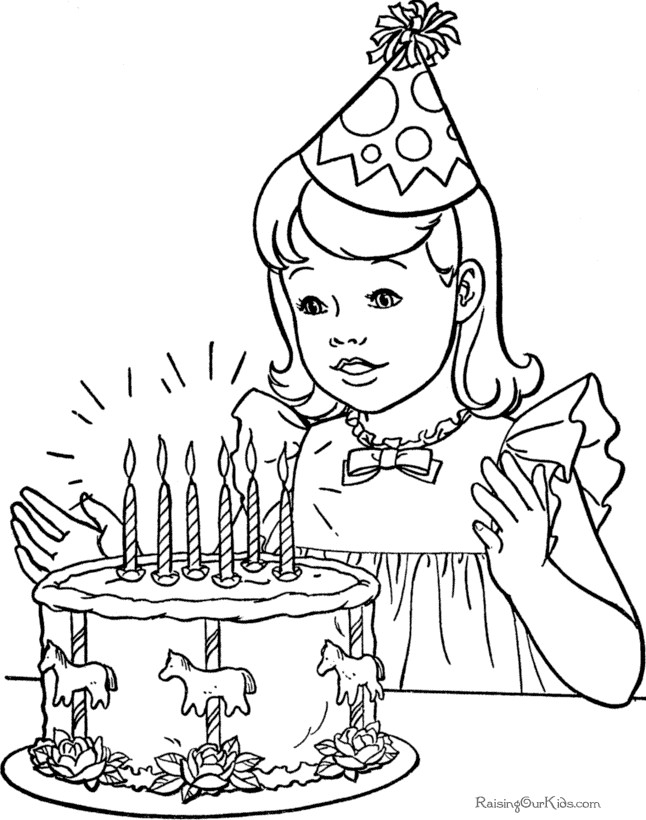 Happy Birthday Coloring Pages For Kids
 ysopmie happy birthday coloring pages