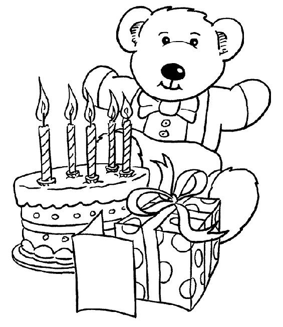 Happy Birthday Coloring Pages For Kids
 26 best images about Preschool Birthday on Pinterest