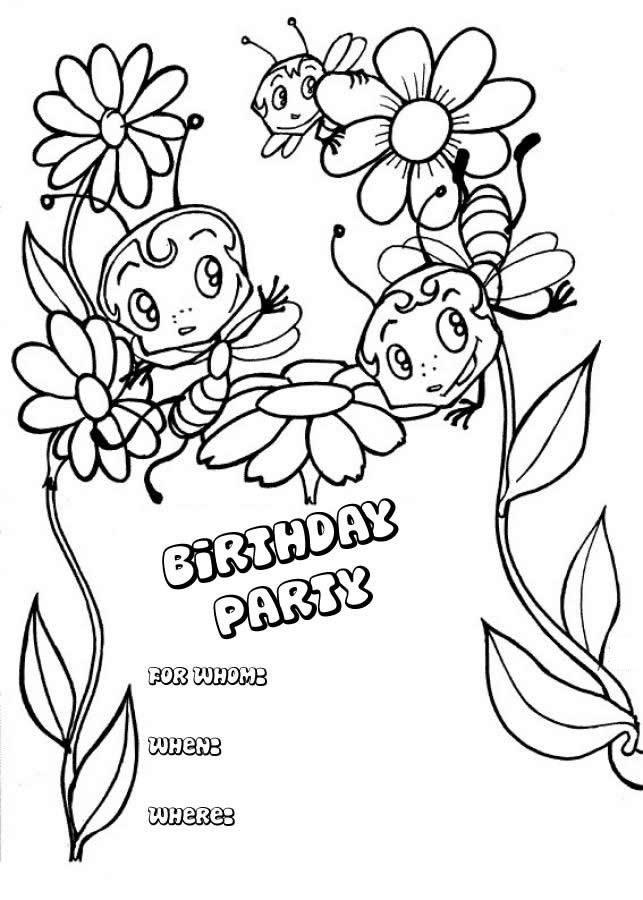 Happy Birthday Coloring Pages For Kids
 Happy birthday coloring pages free printable for