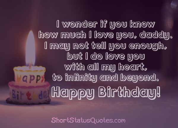 Happy Birthday Father Quote
 Happy Birthday Dad Status Messages & Wishes Quotes