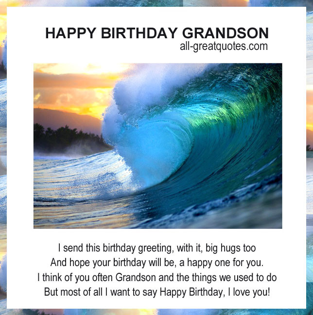 Happy Birthday Grandson Quotes
 Happy Birthday Grandson Quotes QuotesGram