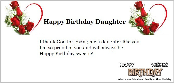 Happy Birthday Quotes For Daughter
 Birthday Quotes For Daughter From Mom QuotesGram