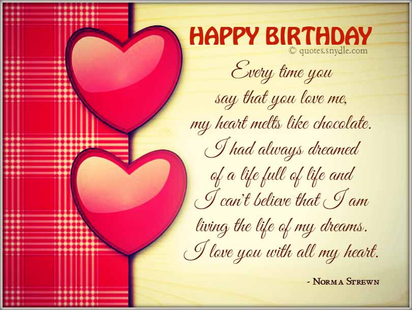Happy Birthday Quotes For Fiance
 Birthday Quotes for Boyfriend Quotes and Sayings