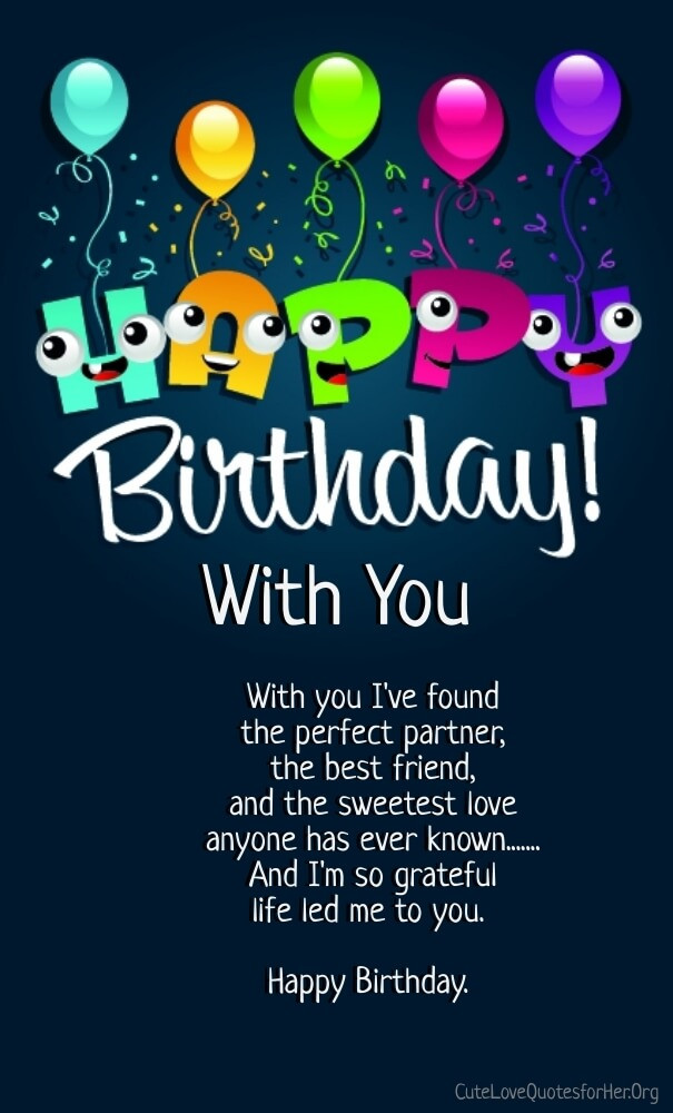 Happy Birthday Quotes For Him
 12 Happy Birthday Love Poems for Her & Him with