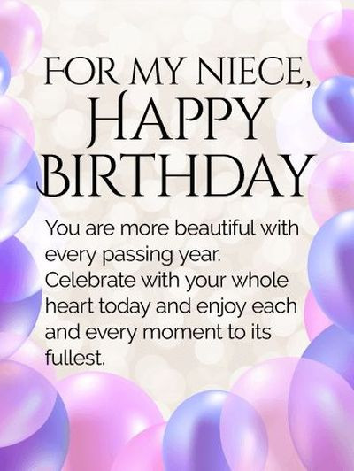 Happy Birthday Quotes For My Niece
 110 Happy Birthday Niece Quotes and Wishes with