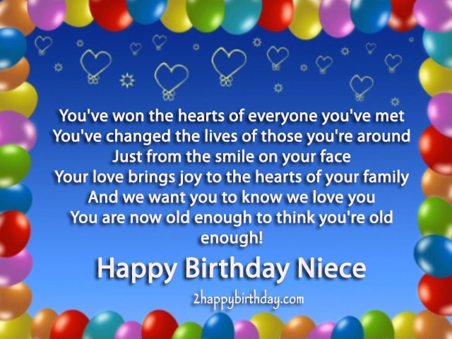 Happy Birthday Quotes For My Niece
 25 Happy Birthday Niece Sweet Quotes & Messages